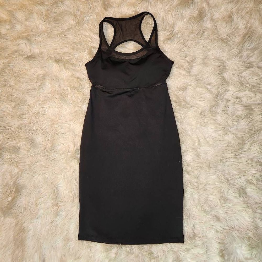 New Fabletics Tropez Mesh Cutout Bodycon Mini Dress - Picture 2 of 12